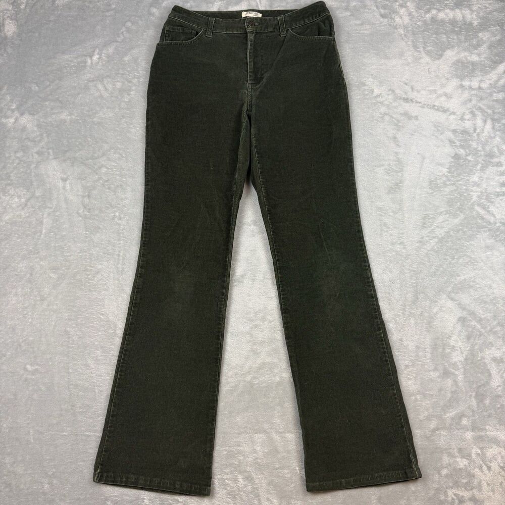 Vintage St. John’s Bay Stretch Olive Green Corduroy Bootcut Pants Women’s 4